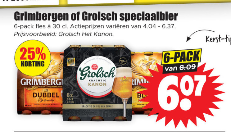 Grimbergen   speciaalbier folder aanbieding bij  Dirk - details