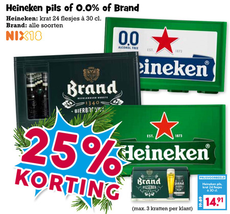 Heineken   krat bier, blikje bier folder aanbieding bij  Boons Markt - details