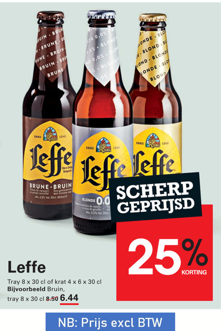 Leffe   speciaalbier, krat bier folder aanbieding bij  Sligro - details