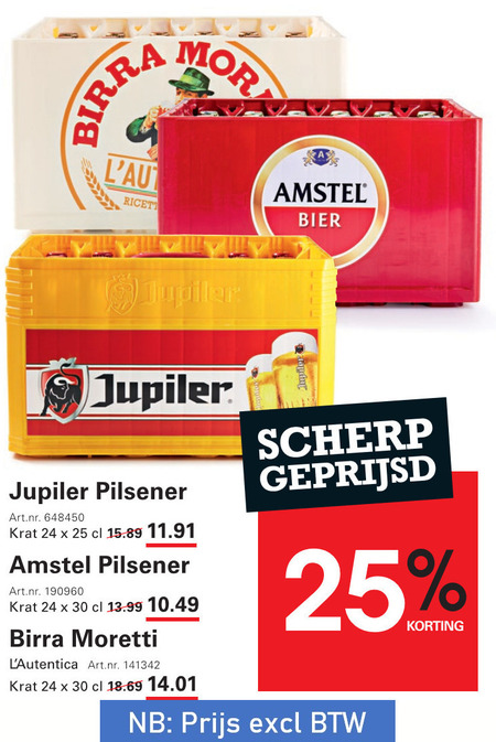 Birra Moretti   krat bier folder aanbieding bij  Sligro - details