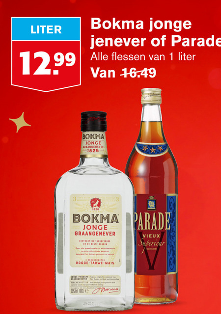 Bokma   vieux, jenever folder aanbieding bij  Hoogvliet - details