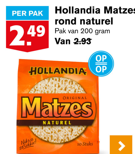 Hollandia   matzes folder aanbieding bij  Hoogvliet - details