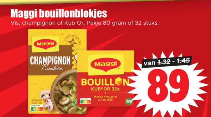 Maggi   bouillon folder aanbieding bij  Dirk - details