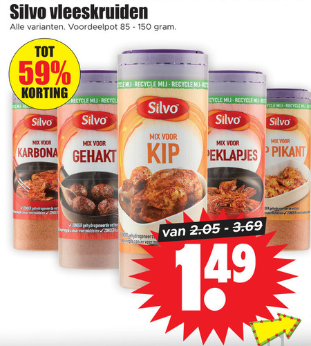 Silvo   kruiden folder aanbieding bij  Dirk - details