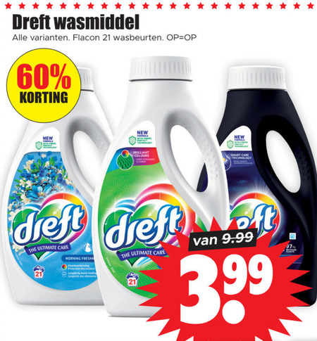 Dreft   wasmiddel folder aanbieding bij  Dirk - details