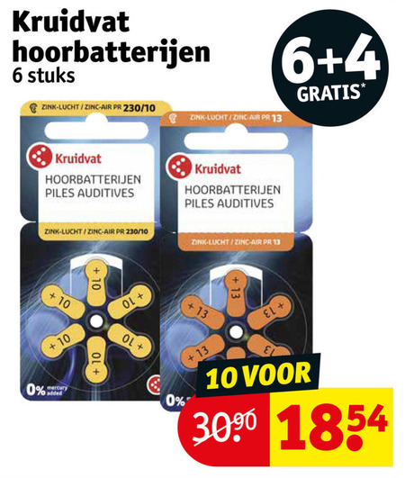 Kruidvat Huismerk   gehoorapparaatbatterijen folder aanbieding bij  Kruidvat - details