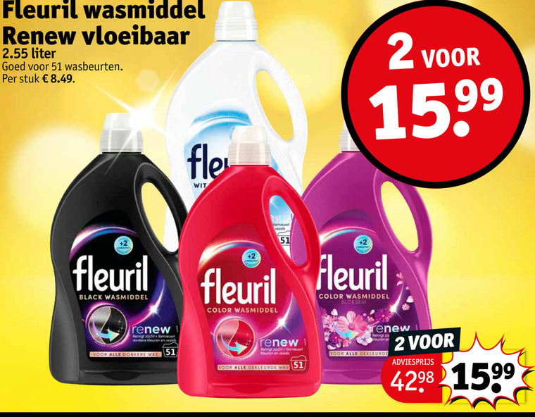 Fleuril   wasmiddel folder aanbieding bij  Kruidvat - details