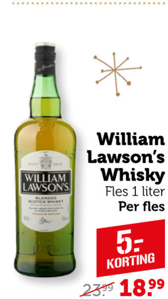 William Lawsons   whisky folder aanbieding bij  Coop - details