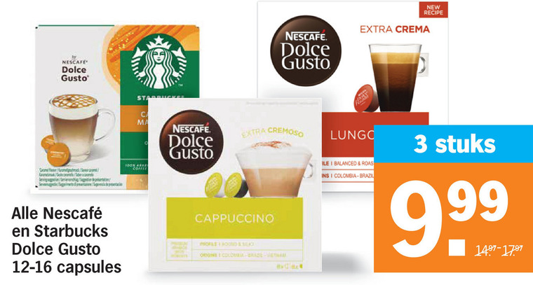 Nescafe   dolce gusto capsules folder aanbieding bij  Albert Heijn - details