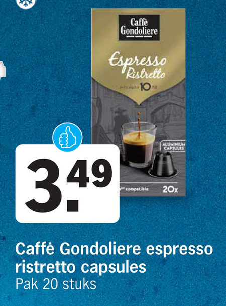 Caffe Gondoliere   koffiecups folder aanbieding bij  Albert Heijn - details