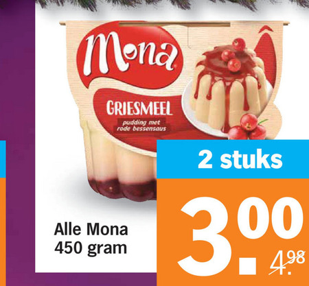 Mona   pudding folder aanbieding bij  Albert Heijn - details