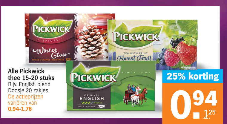 Pickwick   thee folder aanbieding bij  Albert Heijn - details