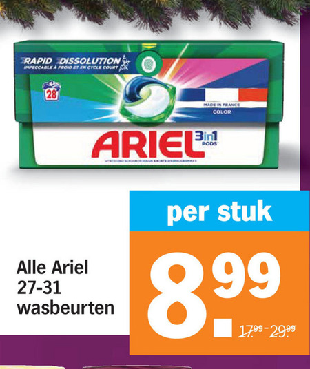 Ariel   wasmiddel folder aanbieding bij  Albert Heijn - details