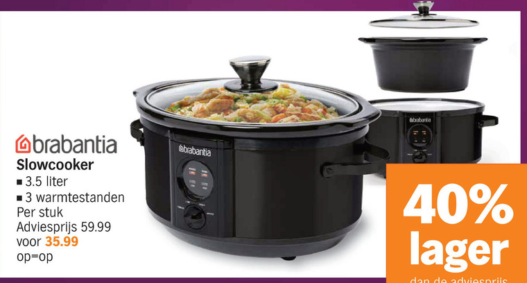 Brabantia   slowcooker folder aanbieding bij  Albert Heijn - details