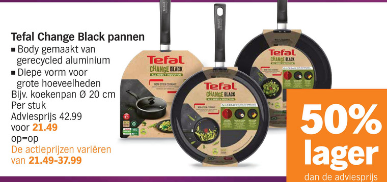 Tefal   koekenpan folder aanbieding bij  Albert Heijn - details