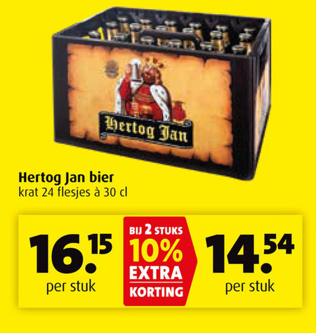 Hertog Jan   krat bier folder aanbieding bij  Boni - details