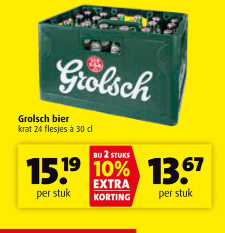 Grolsch   krat bier folder aanbieding bij  Boni - details