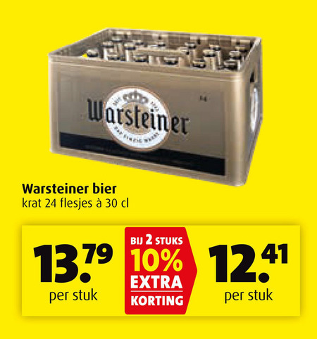 Warsteiner   krat bier folder aanbieding bij  Boni - details