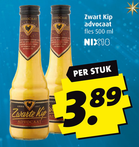 Zwarte Kip   advocaat folder aanbieding bij  Boni - details