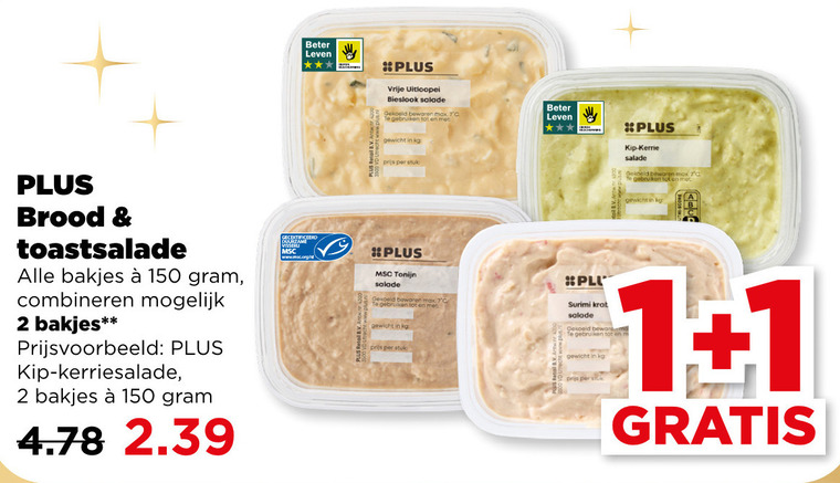 Plus Huismerk   salade folder aanbieding bij  Plus - details