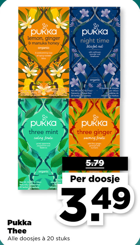 Pukka   thee folder aanbieding bij  Plus - details