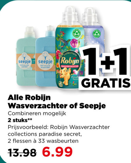 Robijn   wasverzachter folder aanbieding bij  Plus - details