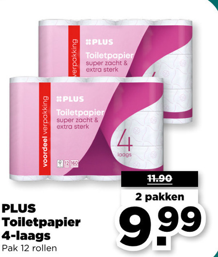 Plus Huismerk   toiletpapier folder aanbieding bij  Plus - details