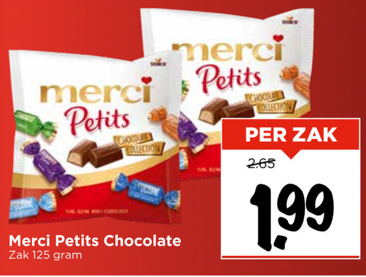 Merci   chocolade folder aanbieding bij  Vomar - details