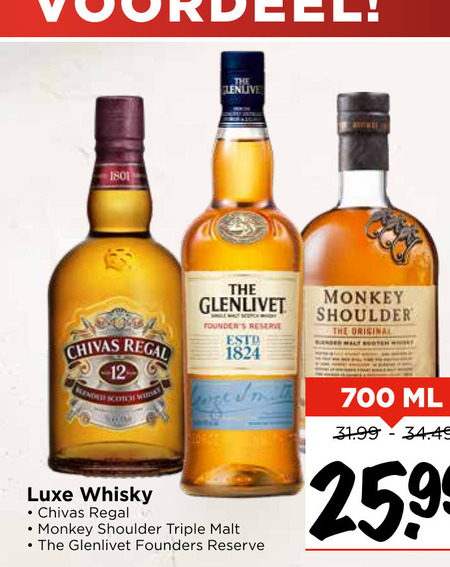 Glenlivet   whisky folder aanbieding bij  Vomar - details