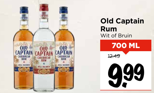 Old Captain   rum folder aanbieding bij  Vomar - details