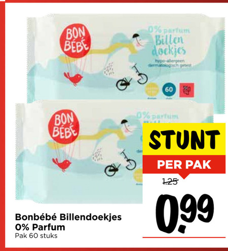 Bonbebe   billendoekjes folder aanbieding bij  Vomar - details