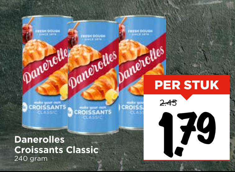 Danerolles   croissantdeeg folder aanbieding bij  Vomar - details