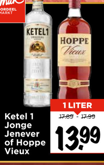 Ketel 1   vieux, jenever folder aanbieding bij  Vomar - details