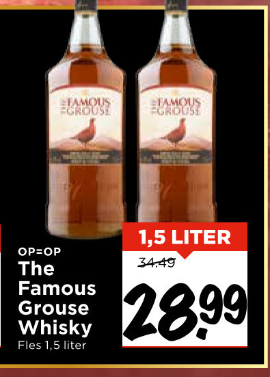 Famous Grouse   whisky folder aanbieding bij  Vomar - details