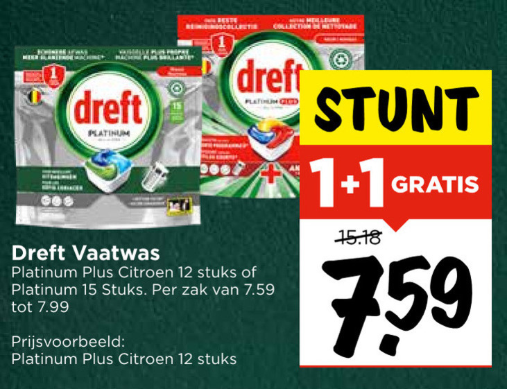 Dreft   vaatwasmiddel folder aanbieding bij  Vomar - details