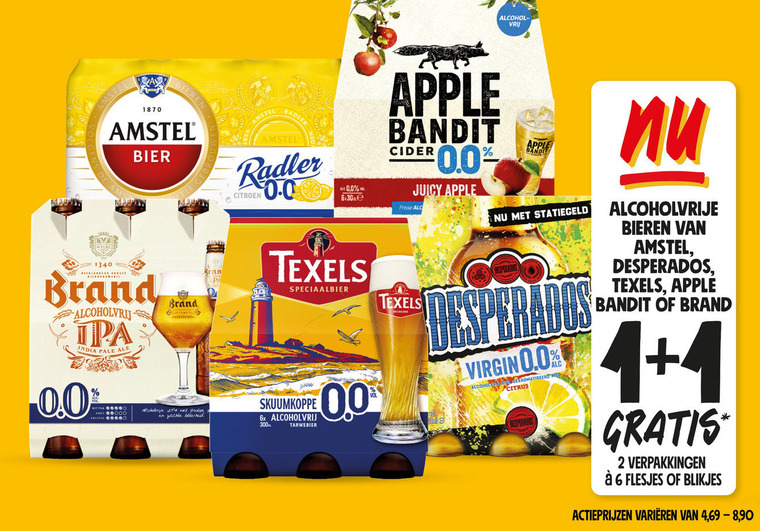 Amstel   alcoholvrij bier folder aanbieding bij  Jumbo - details