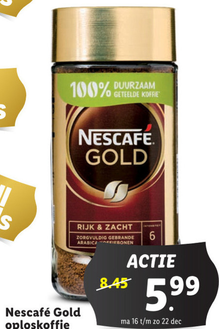 Nescafe   oploskoffie folder aanbieding bij  Lidl - details