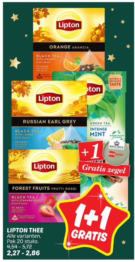 Lipton   thee folder aanbieding bij  Dekamarkt - details