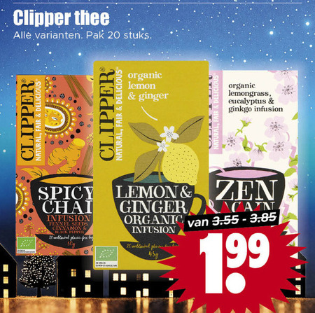 Clipper   thee folder aanbieding bij  Dirk - details