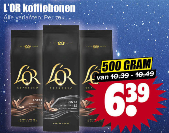 Douwe Egberts L Or   koffiebonen folder aanbieding bij  Dirk - details