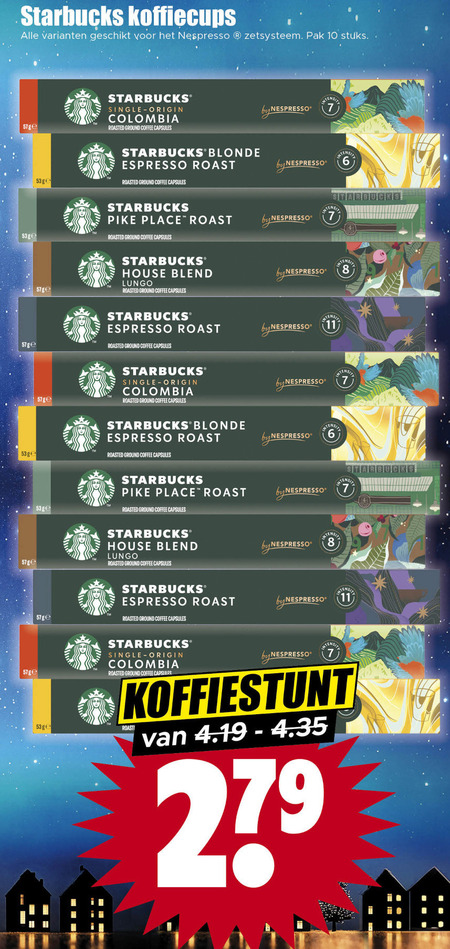 Starbucks   koffiecups folder aanbieding bij  Dirk - details