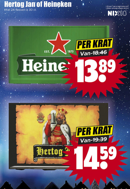 Hertog Jan   krat bier folder aanbieding bij  Dirk - details