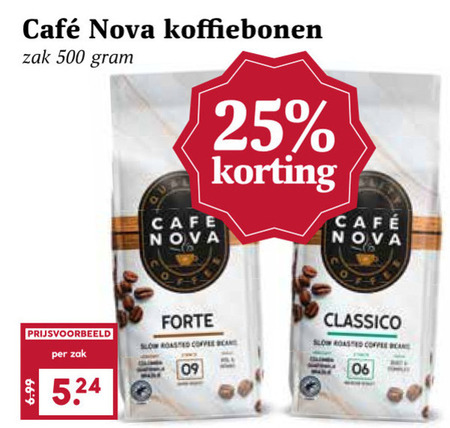 Cafe Nova   koffiebonen folder aanbieding bij  Boons Markt - details