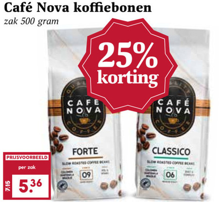 Cafe Nova   koffiebonen folder aanbieding bij  MCD Supermarkt Basis - details