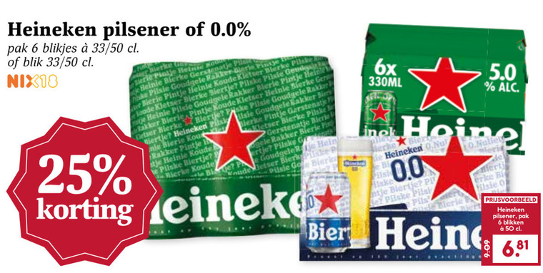 Heineken   blikje bier folder aanbieding bij  MCD Supermarkt Basis - details