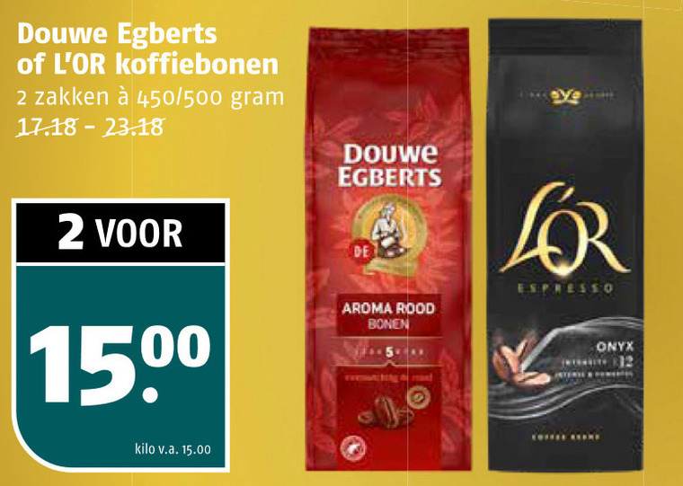 Douwe Egberts L Or   koffiebonen folder aanbieding bij  Poiesz - details