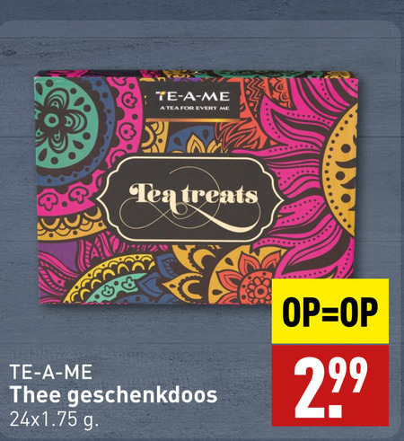 Te-a-me   thee folder aanbieding bij  Aldi - details