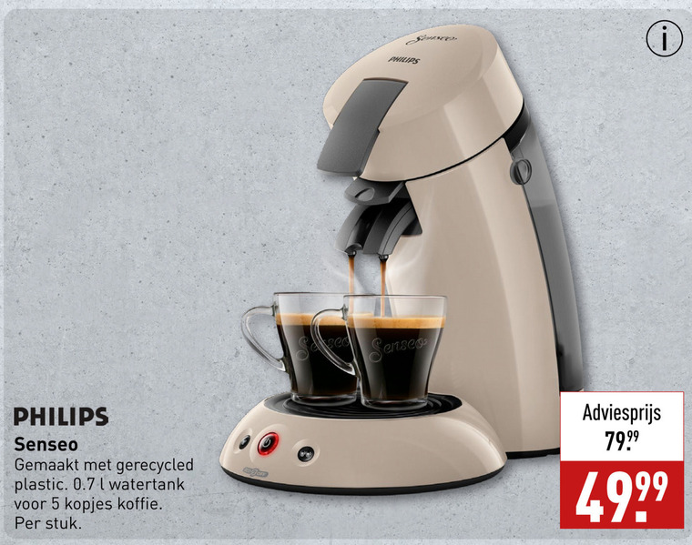 Philips   koffiepadmachine folder aanbieding bij  Aldi - details