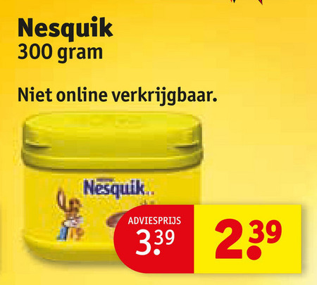 Nesquik   chocolademelk folder aanbieding bij  Kruidvat - details