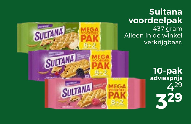 Sultana   fruitbiscuit folder aanbieding bij  Trekpleister - details